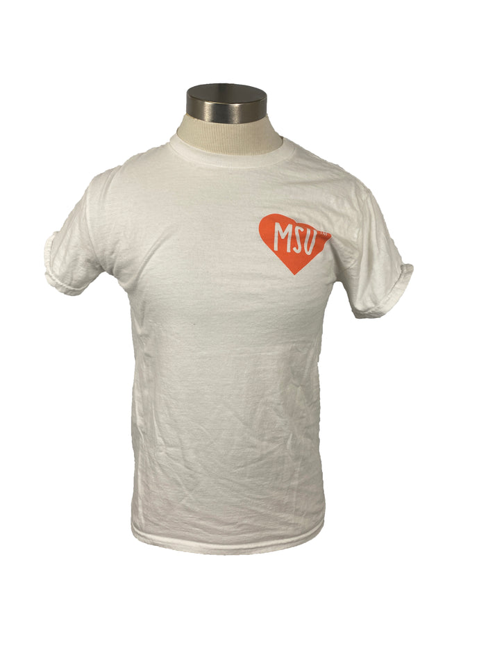 White MSU T-Shirt Unisex Size S