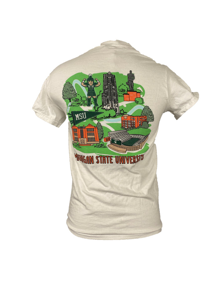 White MSU T-Shirt Unisex Size S
