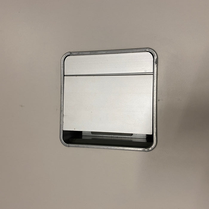 White Rectangular Laminate Table w/ Power Supply