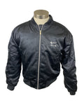 Women's Nike Air Black Satin Ruched Bomber Jacket - Medium