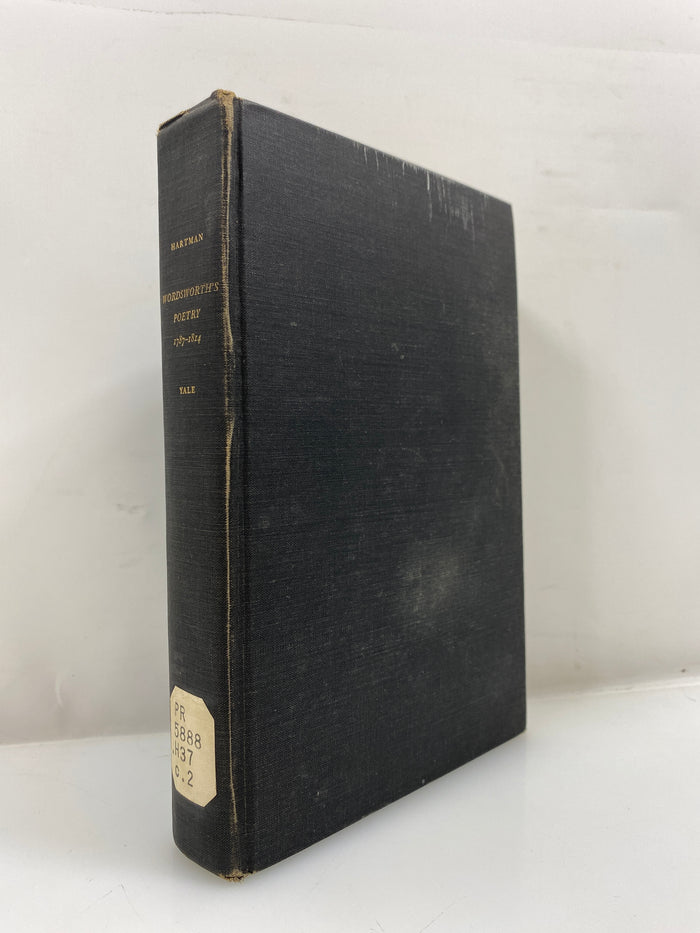Wordsworth's Poetry 1787-1814 by Hartman Ex-library 1964 HC