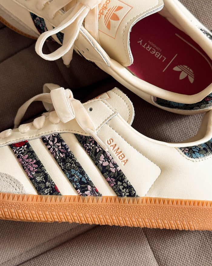 Adidas x Liberty London Samba OG J onfeet