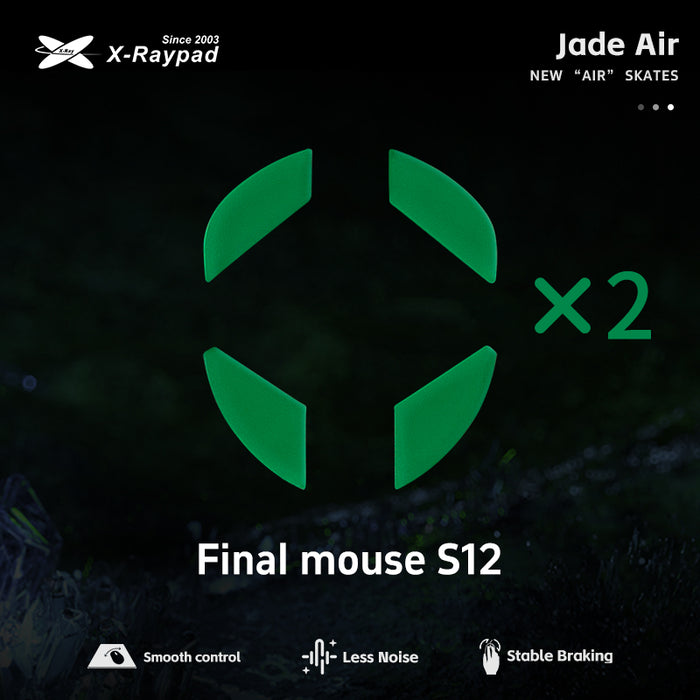 X-Raypad Jade Air Green Mouse Skates – Finalmouse Ultralight 2 / Starlight-12 / UltralightX (ULX)