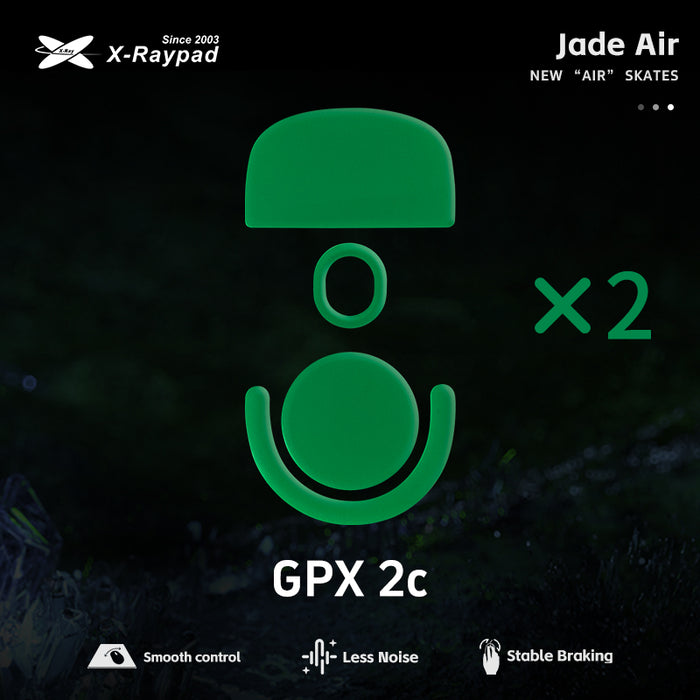 X-Raypad Jade Air Green Mouse Skates – Logitech G Pro X Superlight 2c (GPX 2c)